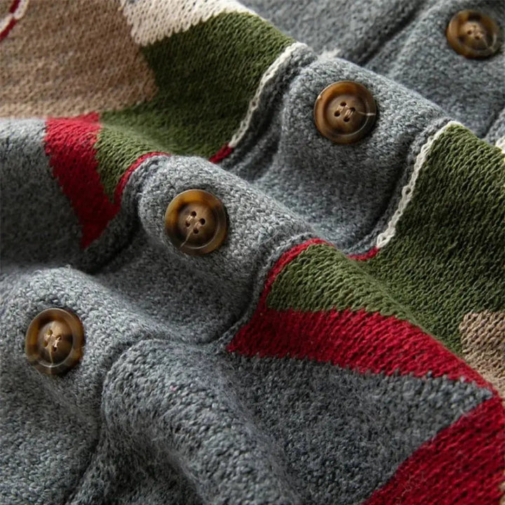 Jacquard-Wolle Weste