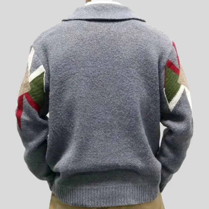 Jacquard-Wolle Weste