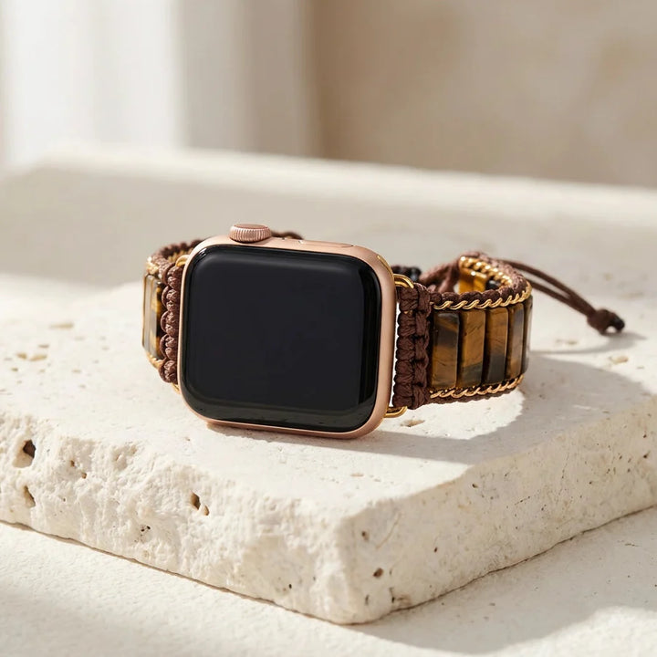 Powerful Tiger's Eye Apple Watch Band - Tiger's Eye