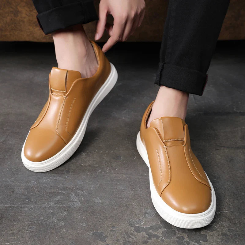 Lässige Leder Slipper