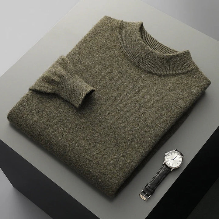 Kaschmirpullover mit Stehkragen