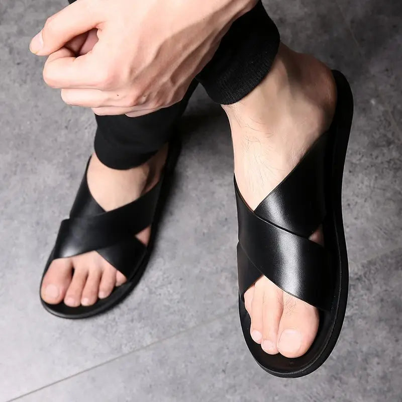 Elegante Leder Sandalen
