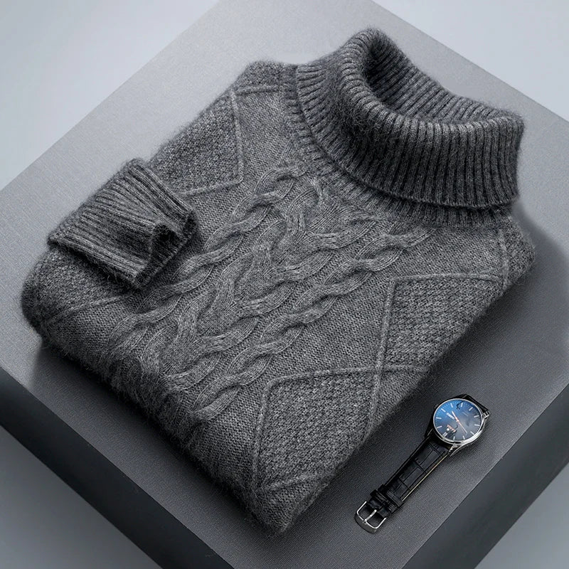 Eleganter Muster Cashmere Pullover