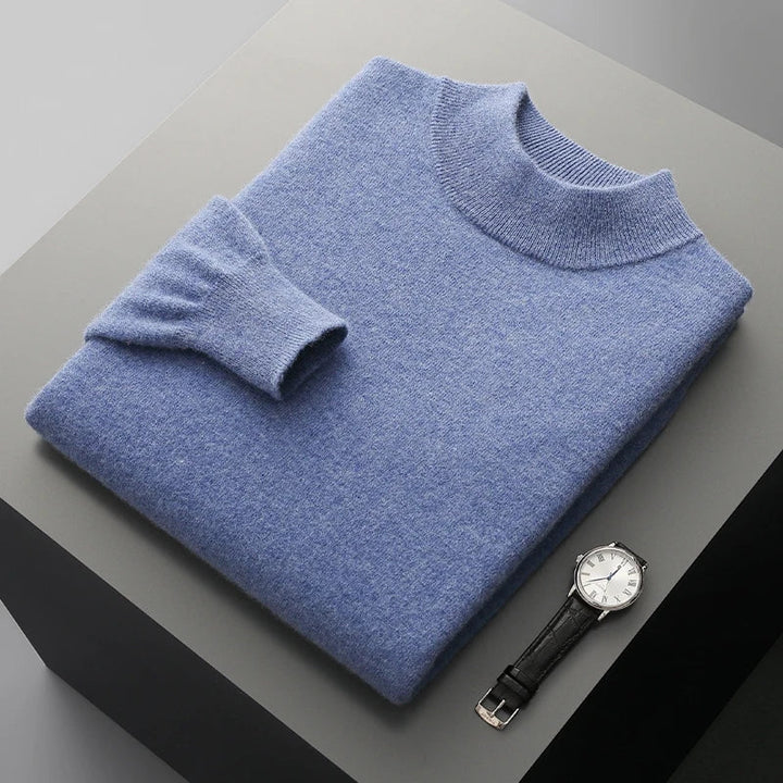 Kaschmirpullover mit Stehkragen