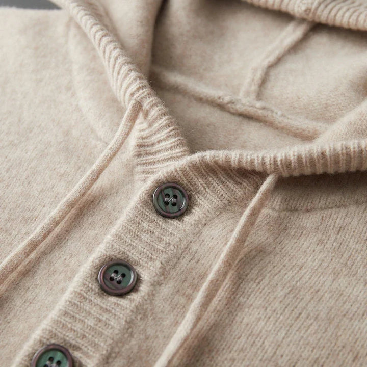 Eleganter Merino Woll Hoodie