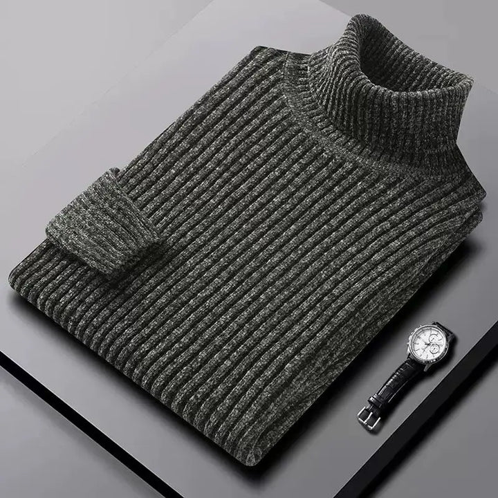 Eleganter gestrickter Rollkragenpullover