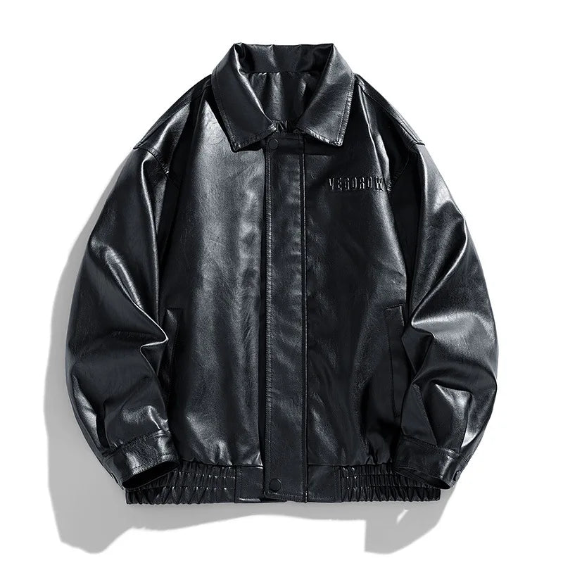 Leder-Motorradjacke