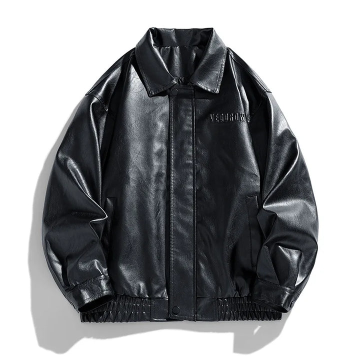 Leder-Motorradjacke
