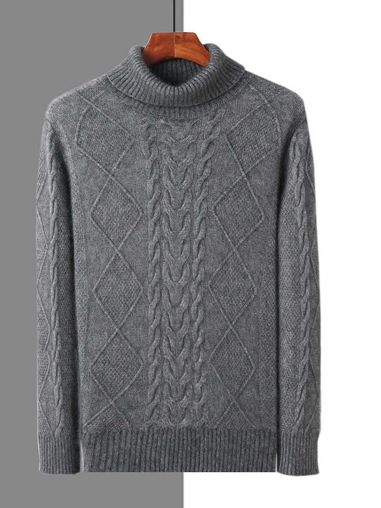 Eleganter Muster Cashmere Pullover