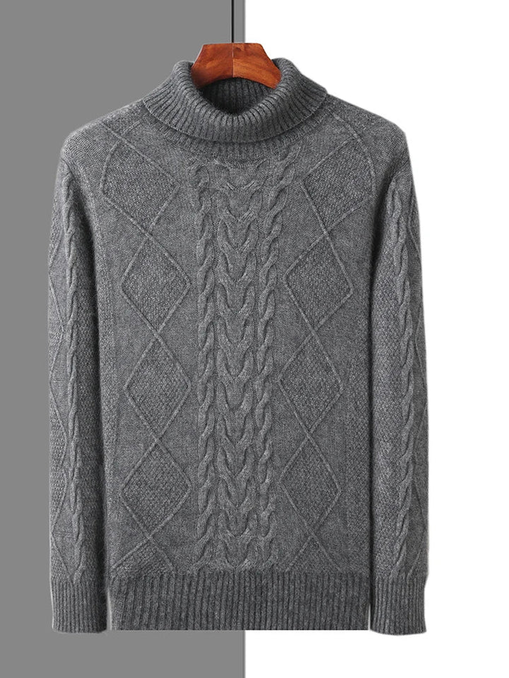 Eleganter Muster Cashmere Pullover