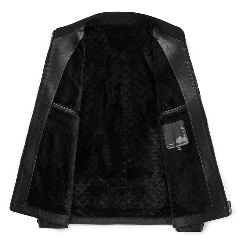 Elegante Leder Herrenjacke