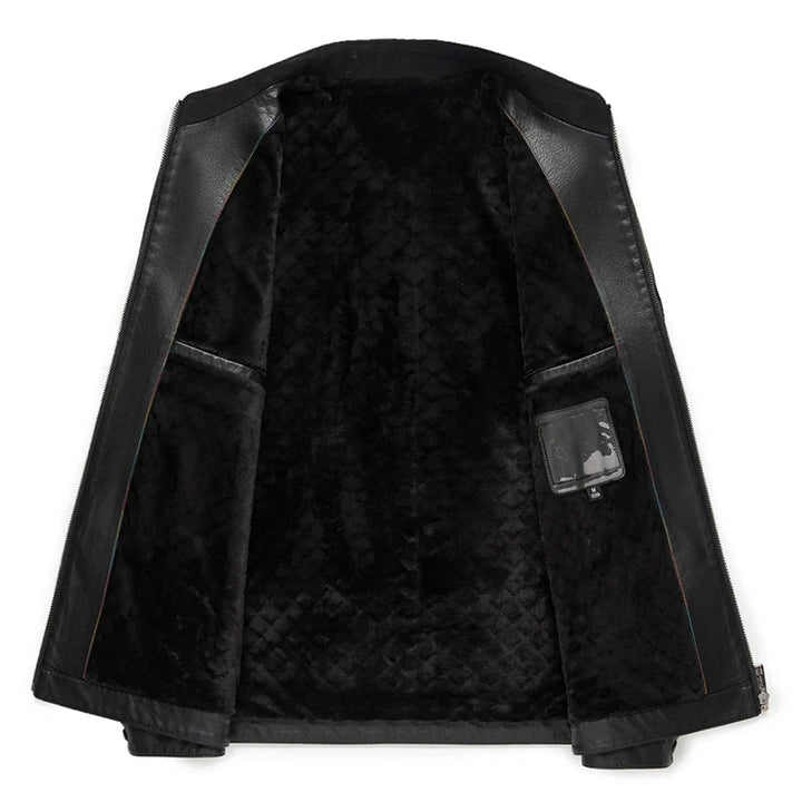 Elegante Leder Herrenjacke