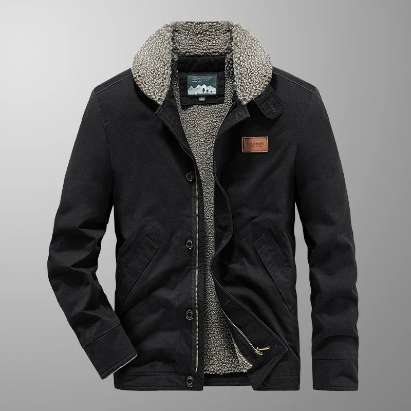 Elegante wattierte Jacke aus Wolle