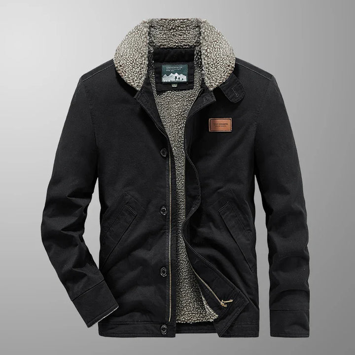 Elegante wattierte Jacke aus Wolle