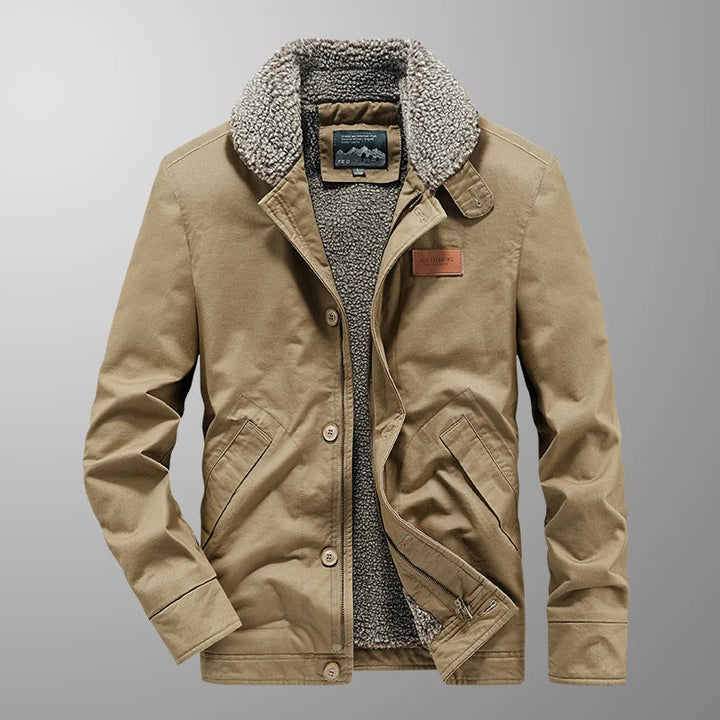 Elegante wattierte Jacke aus Wolle