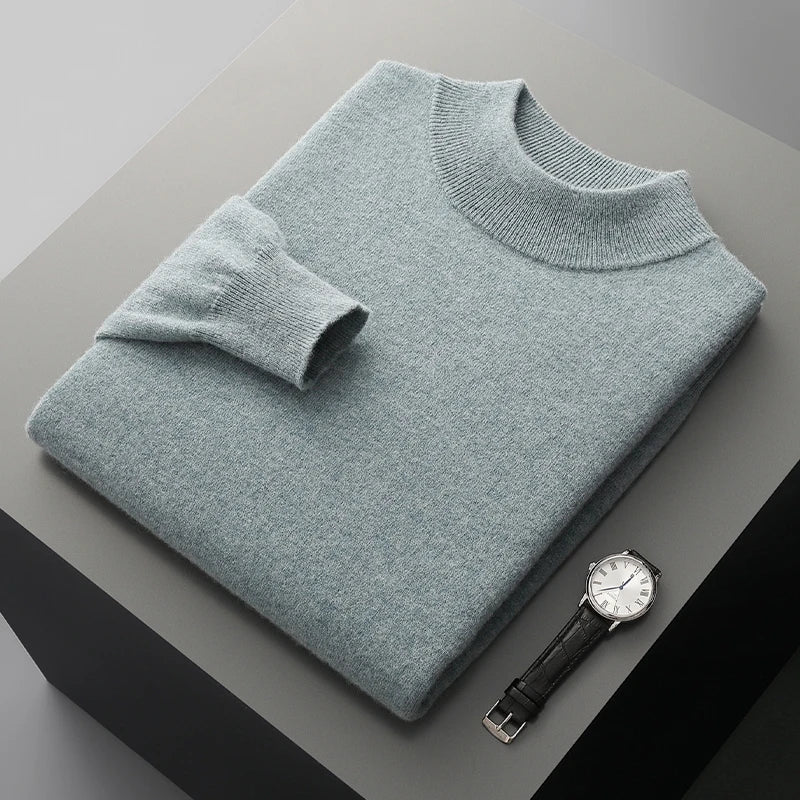 Kaschmirpullover mit Stehkragen