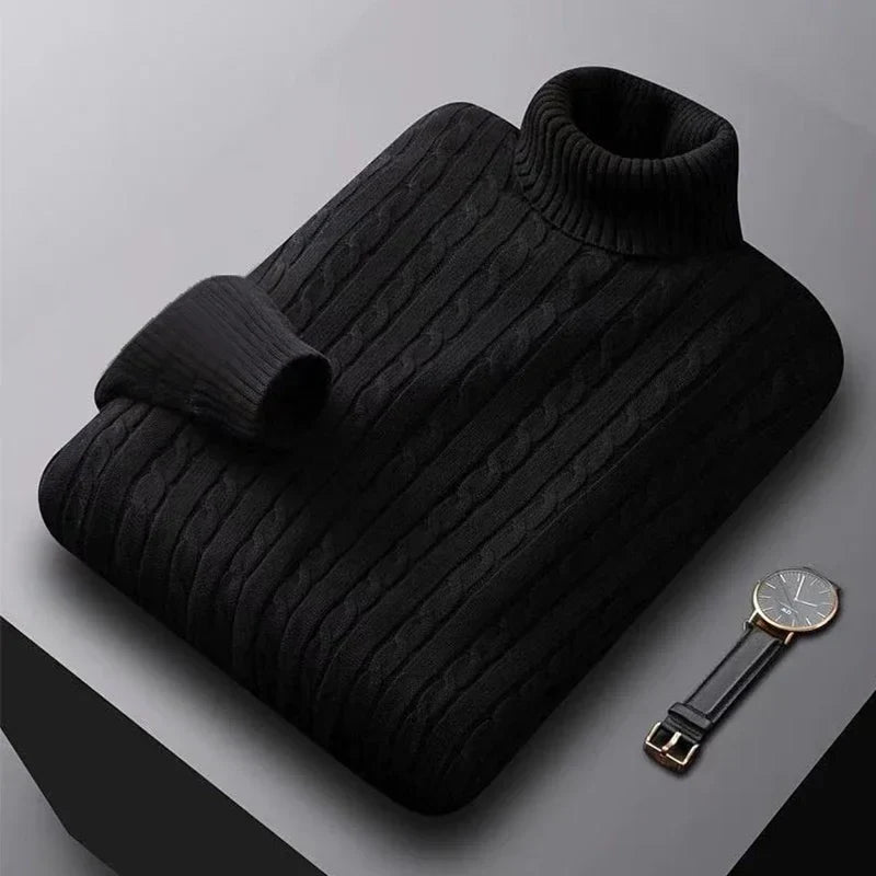 Eleganter Herrenrollkragenpullover