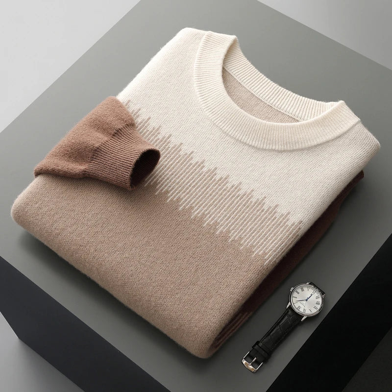 Merinowolle Herrenpullover