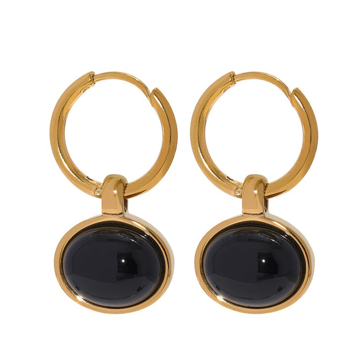 Celestial Harmony - Gold plated oorbellen - Tiger's Eye