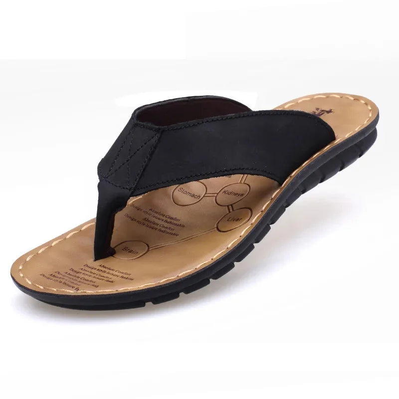 Leder Herrensandalen