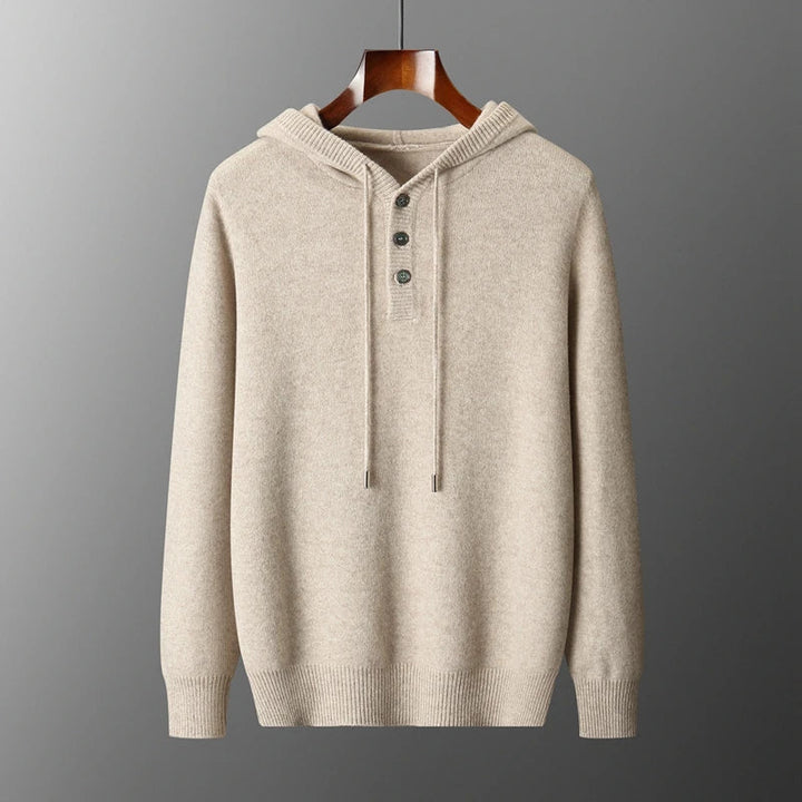 Eleganter Merino Woll Hoodie