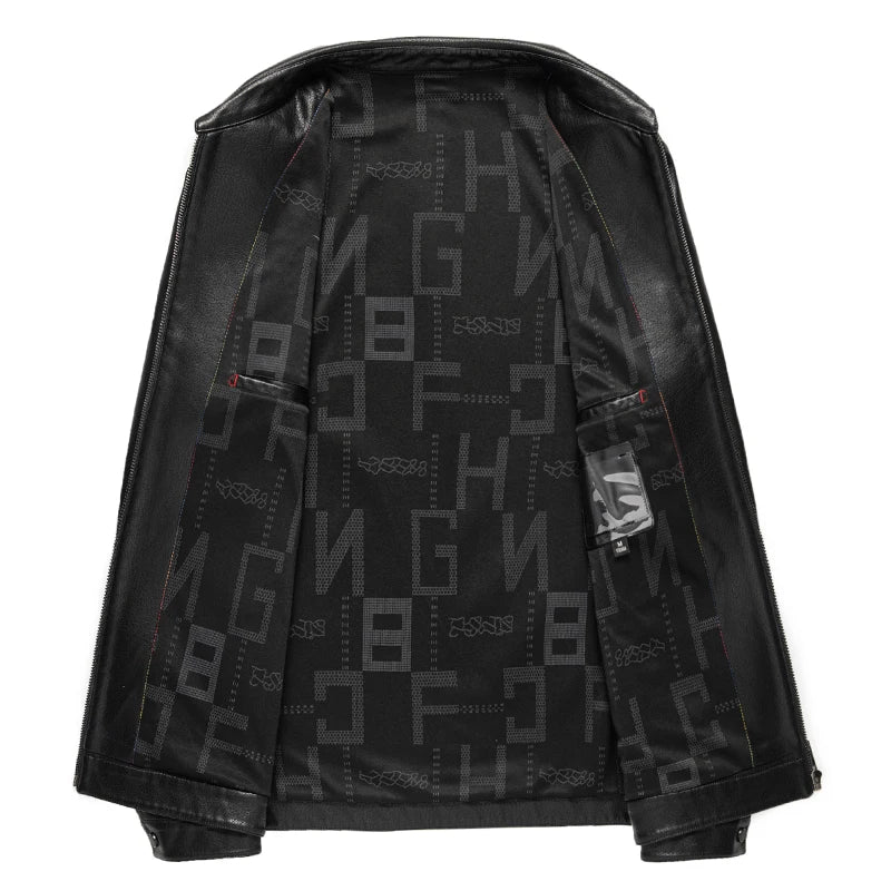 Elegante Leder Herrenjacke