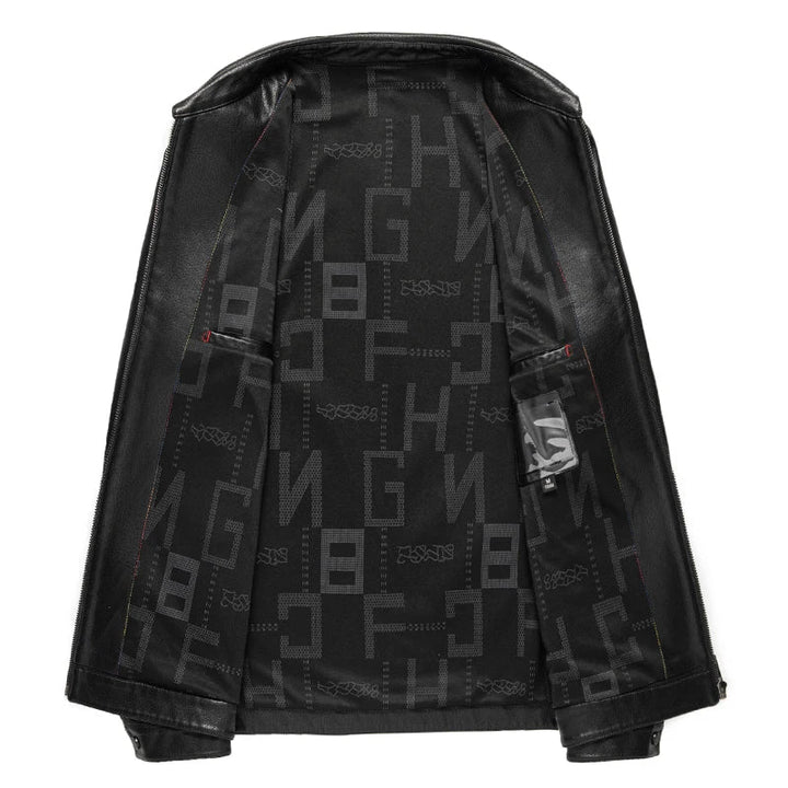 Elegante Leder Herrenjacke
