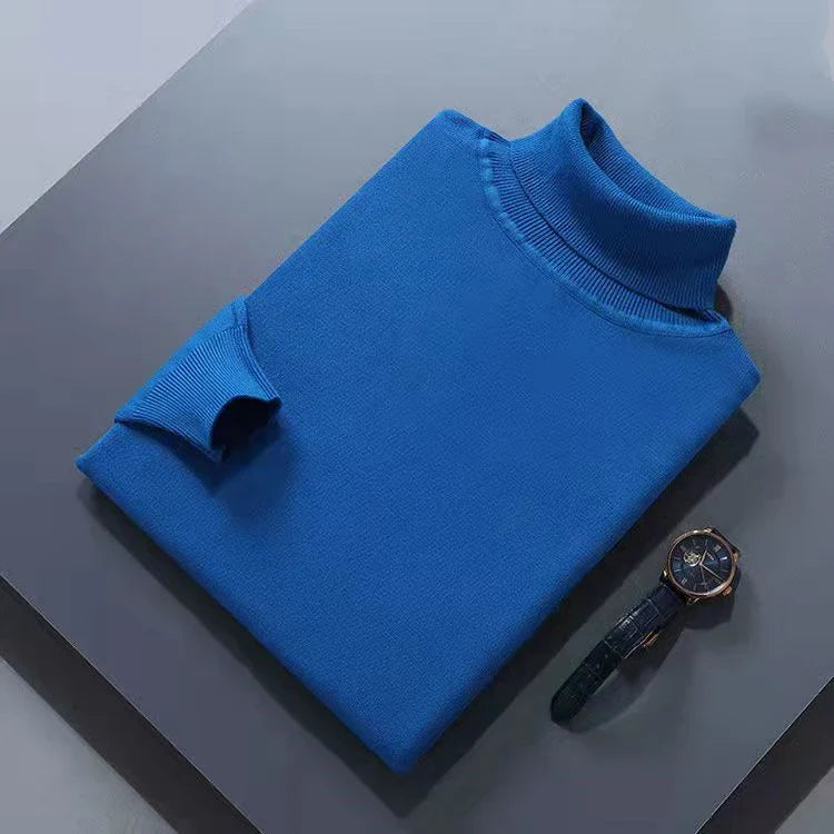 Eleganter Baumwollrollkragenpullover