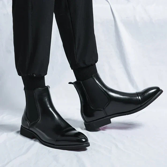 Premium Leder Chelsea Stiefel