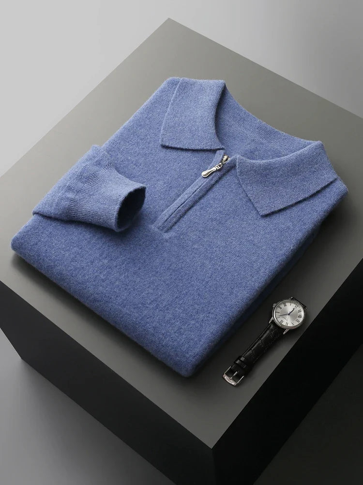 Eleganter Kaschmir-Polo-Pullover