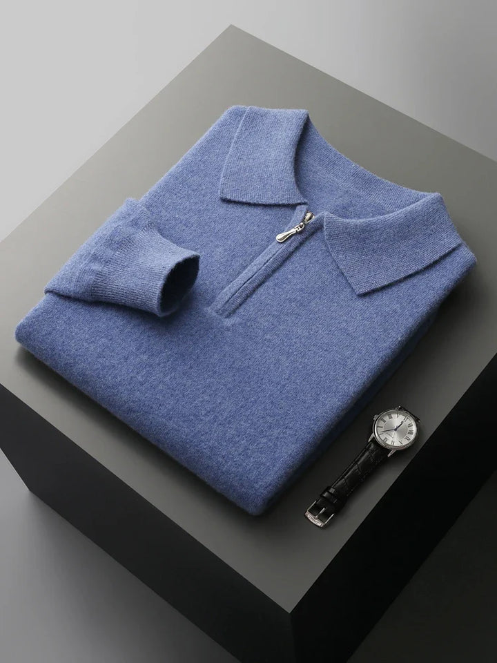 Eleganter Kaschmir-Polo-Pullover