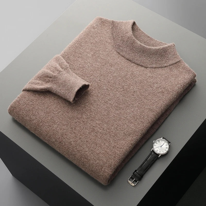 Kaschmirpullover mit Stehkragen