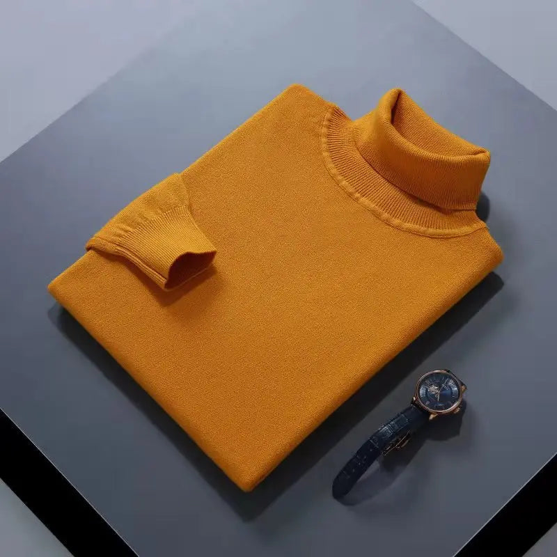 Eleganter Baumwollrollkragenpullover