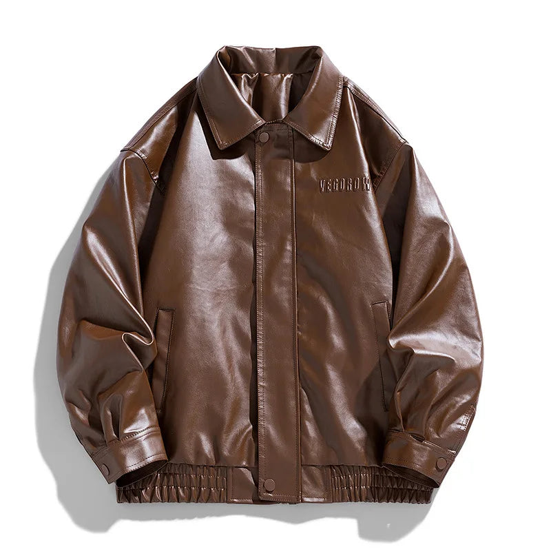 Leder-Motorradjacke