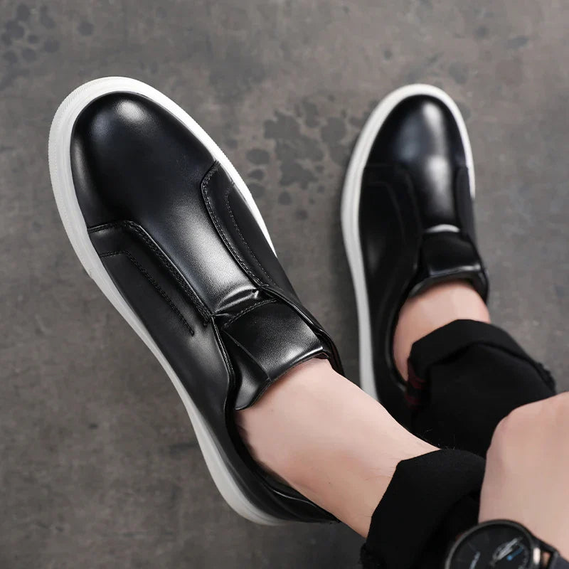 Lässige Leder Slipper