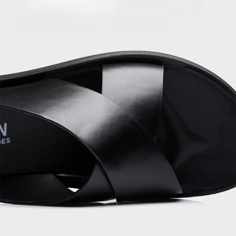 Elegante Leder Sandalen