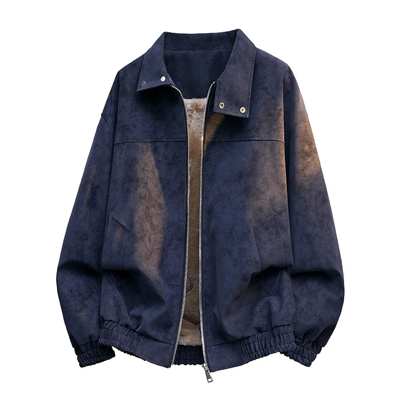 Retro Fleece gefütterte Jacke