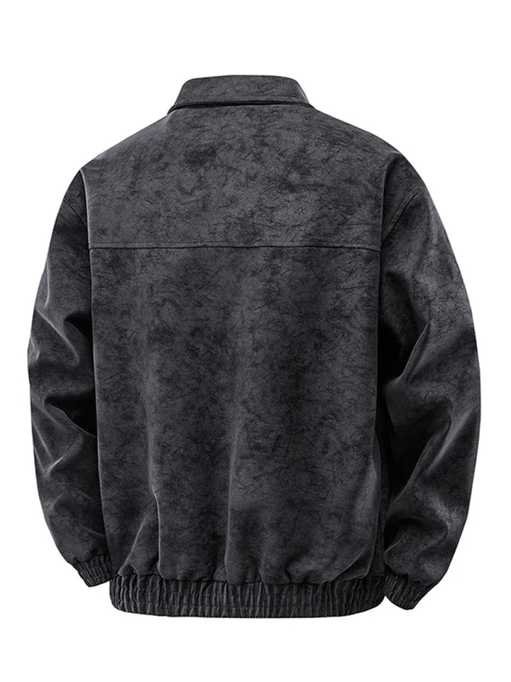 Retro Fleece gefütterte Jacke