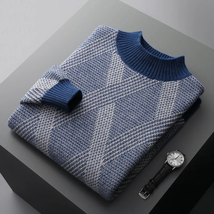 Cuzco Kaschmirpullover mit hohem Kragen