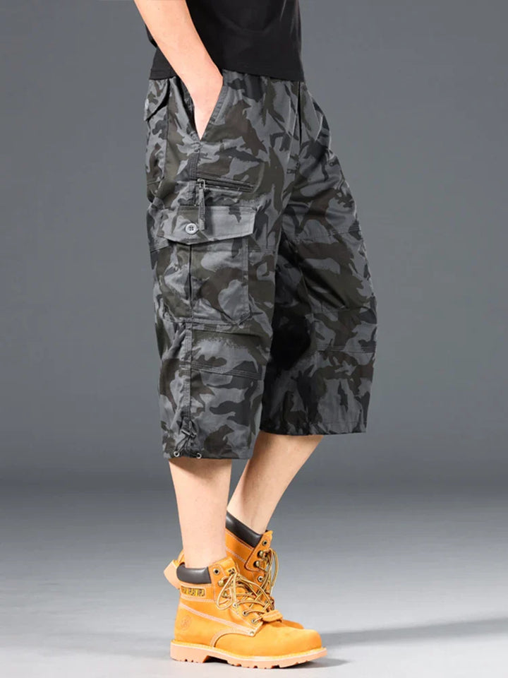 Lange Baumwollshorts