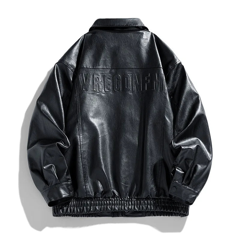 Leder-Motorradjacke