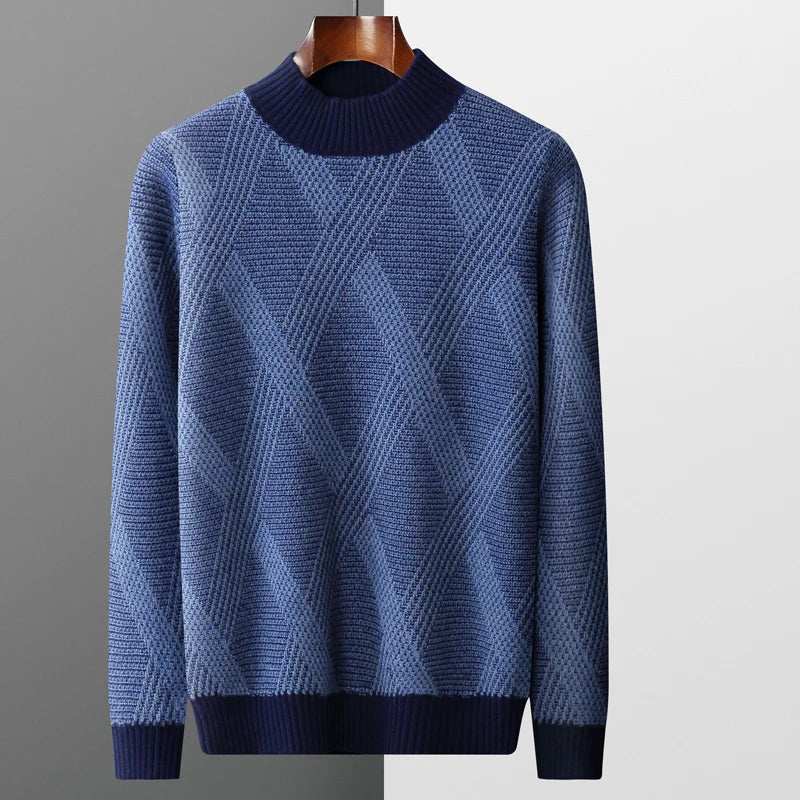 Cuzco Kaschmirpullover mit hohem Kragen