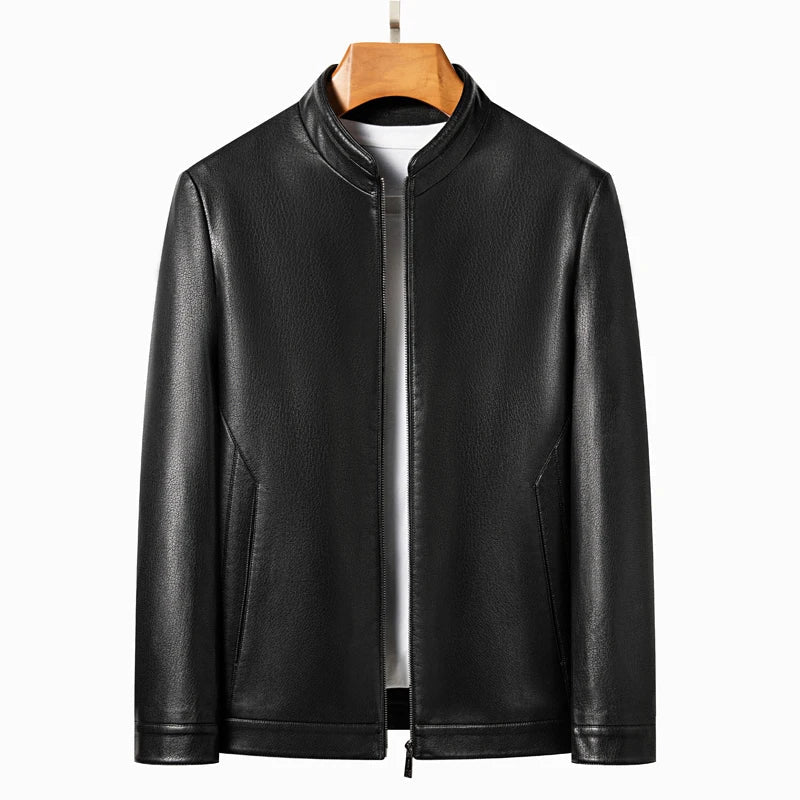 Elegante Leder Herrenjacke