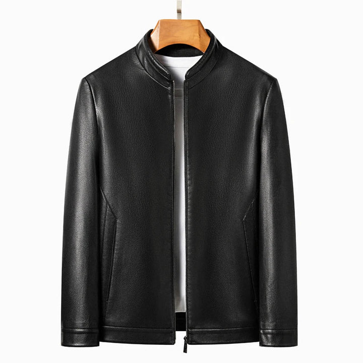 Elegante Leder Herrenjacke