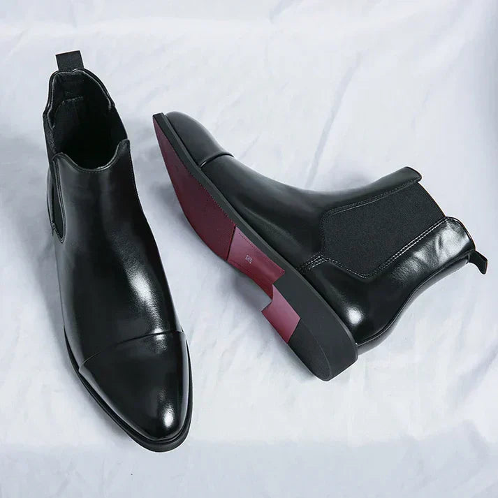 Premium Leder Chelsea Stiefel