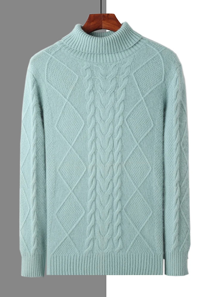 Eleganter Muster Cashmere Pullover