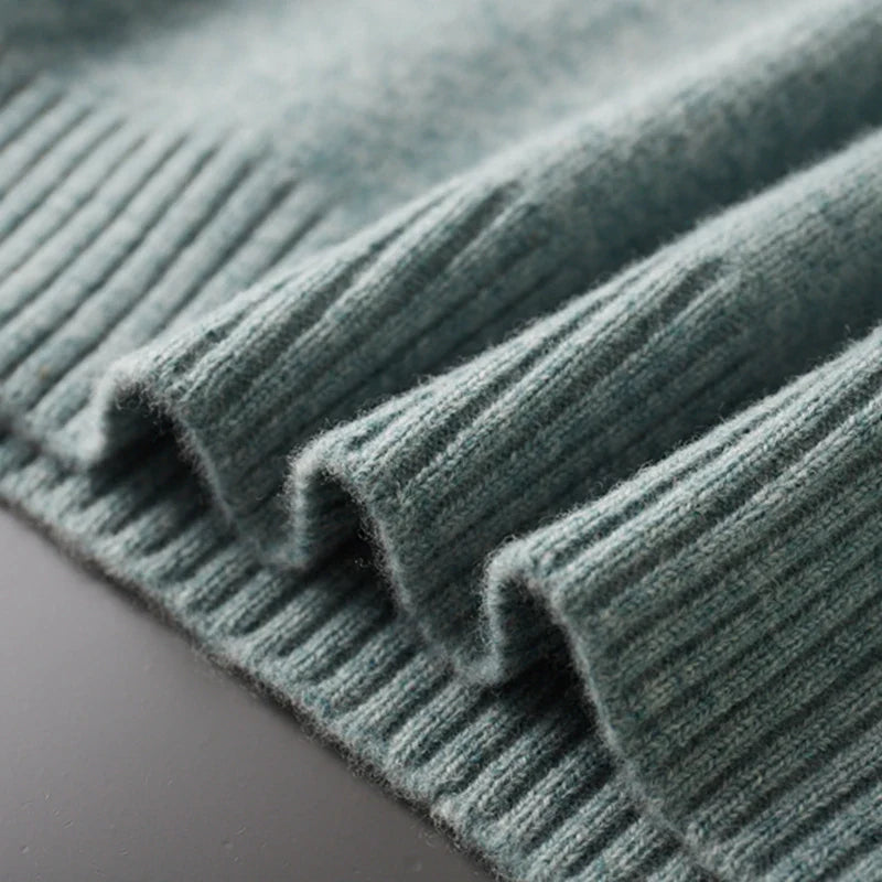 Wenen Merinowolle Rollkragenpullover