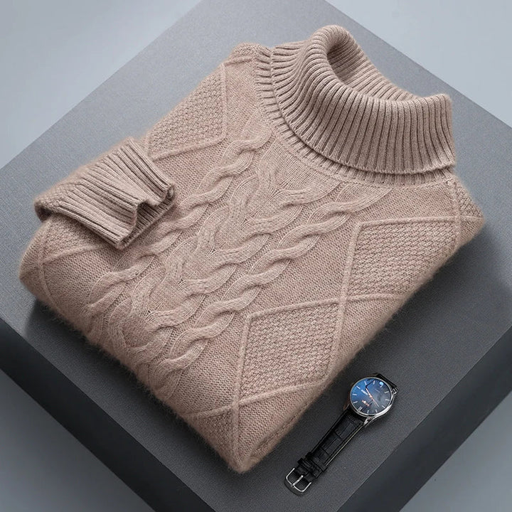 Eleganter Muster Cashmere Pullover