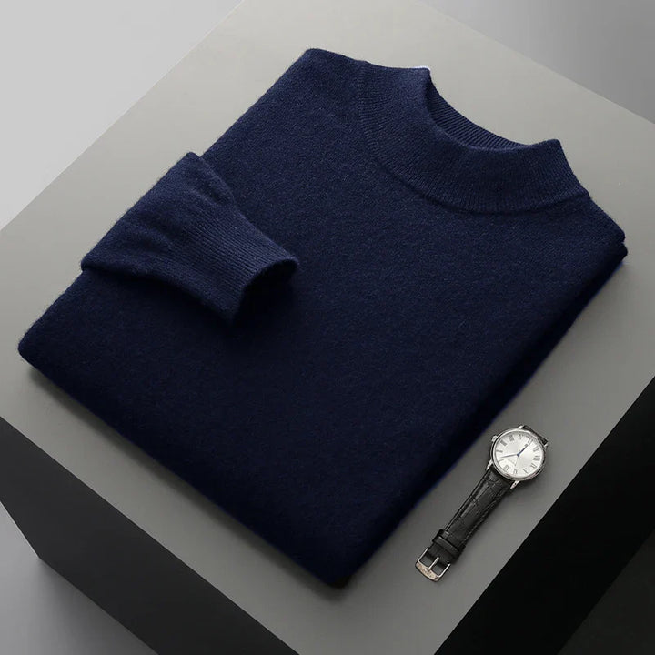 Kaschmirpullover mit Stehkragen