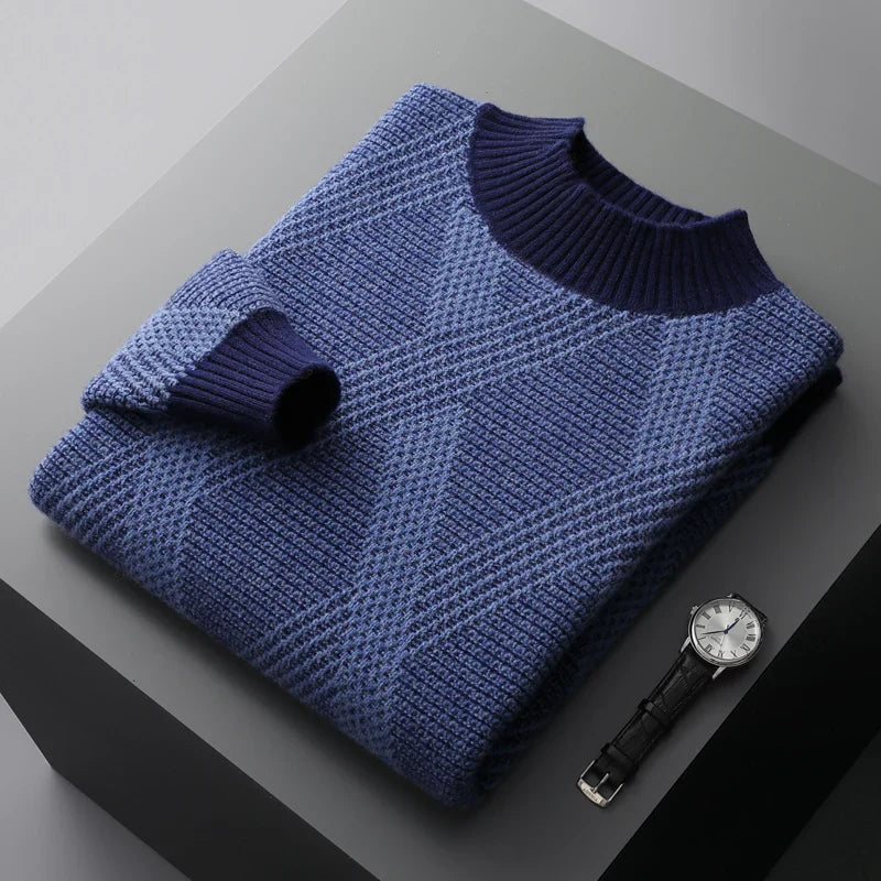 Cuzco Kaschmirpullover mit hohem Kragen